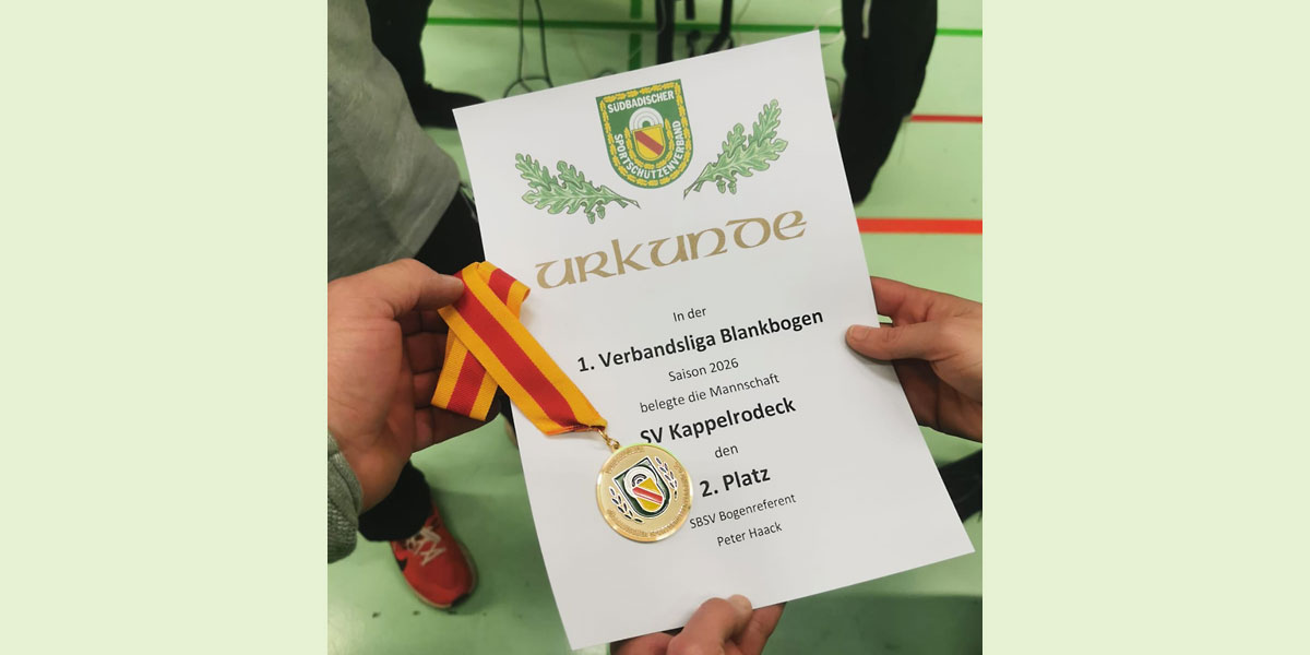 2. Platz in der Verbandsliga Blankbogen 2025